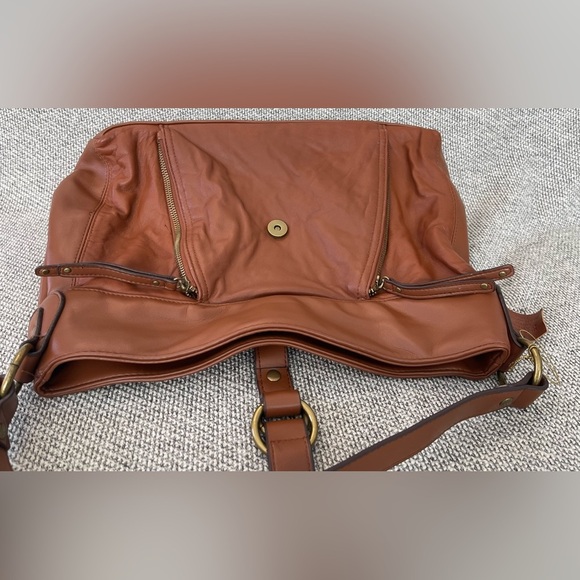 Brown Genuine Leather Hobo Bag with Slouch Design Shoulder Bag - Picture 13 of 16